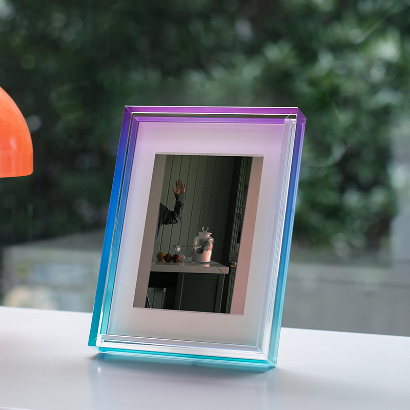 Gradient acrylic table high sense factory wholesale mounted ins style creative picture frame photo frame 6 inch photo frame