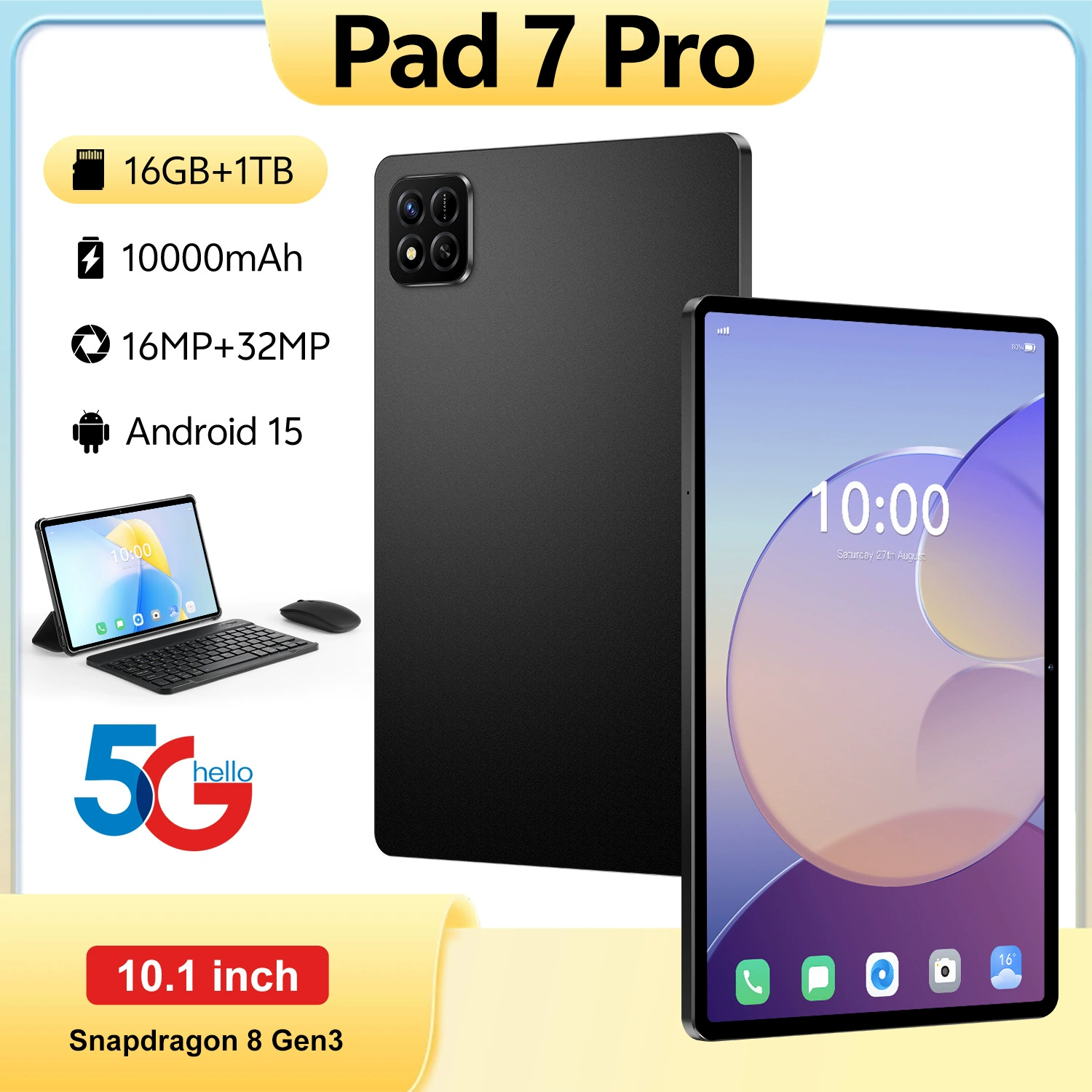 (Кросс-бордерная торговля), планшет ноутбук, Android, 10.1 дюйма, ( Physicals )