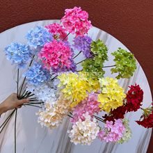 3头绣球 单枝木绣球 婚庆花排插花仿真花 简约婚礼堂拍摄道具假花