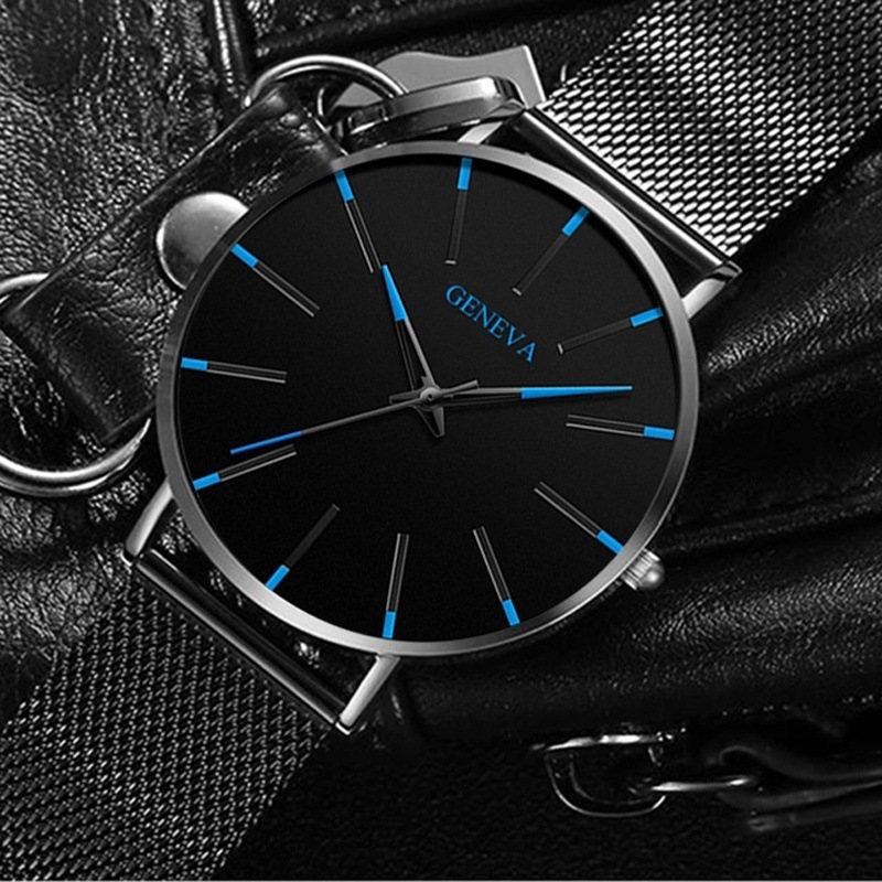 Relojes casuales para hombres de comercio exterior Moda Geneva Pareja para hombres y mujeres Simple Business Mesera Reloj de cuarzo