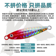Yi Kun Fishing Tackle – Blue Big Knife Iron Lure, Lure for Long-Distance Casting, Reflective Lead-Coated Copper Bait for Snook
