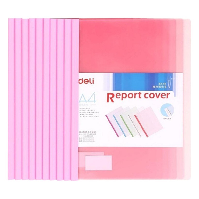 Carpeta de Archivos Deli 5538 con Anillas, Hojas Sueltas A4, Clip de Palanca, Cubierta para Documentos, Almacenamiento de Exámenes, Regalo Empresarial