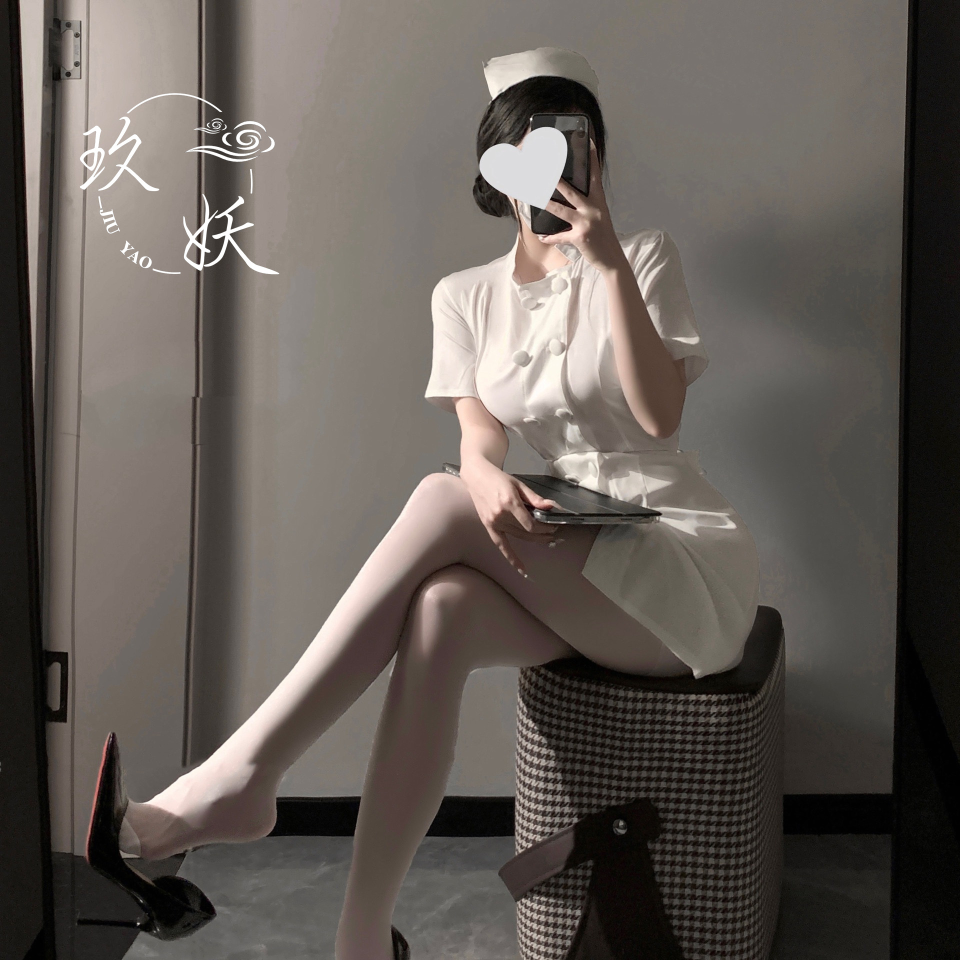 sexy lingerie sexy crew neck slim dress pajamas white angel female nurse uniform suit pure desire
