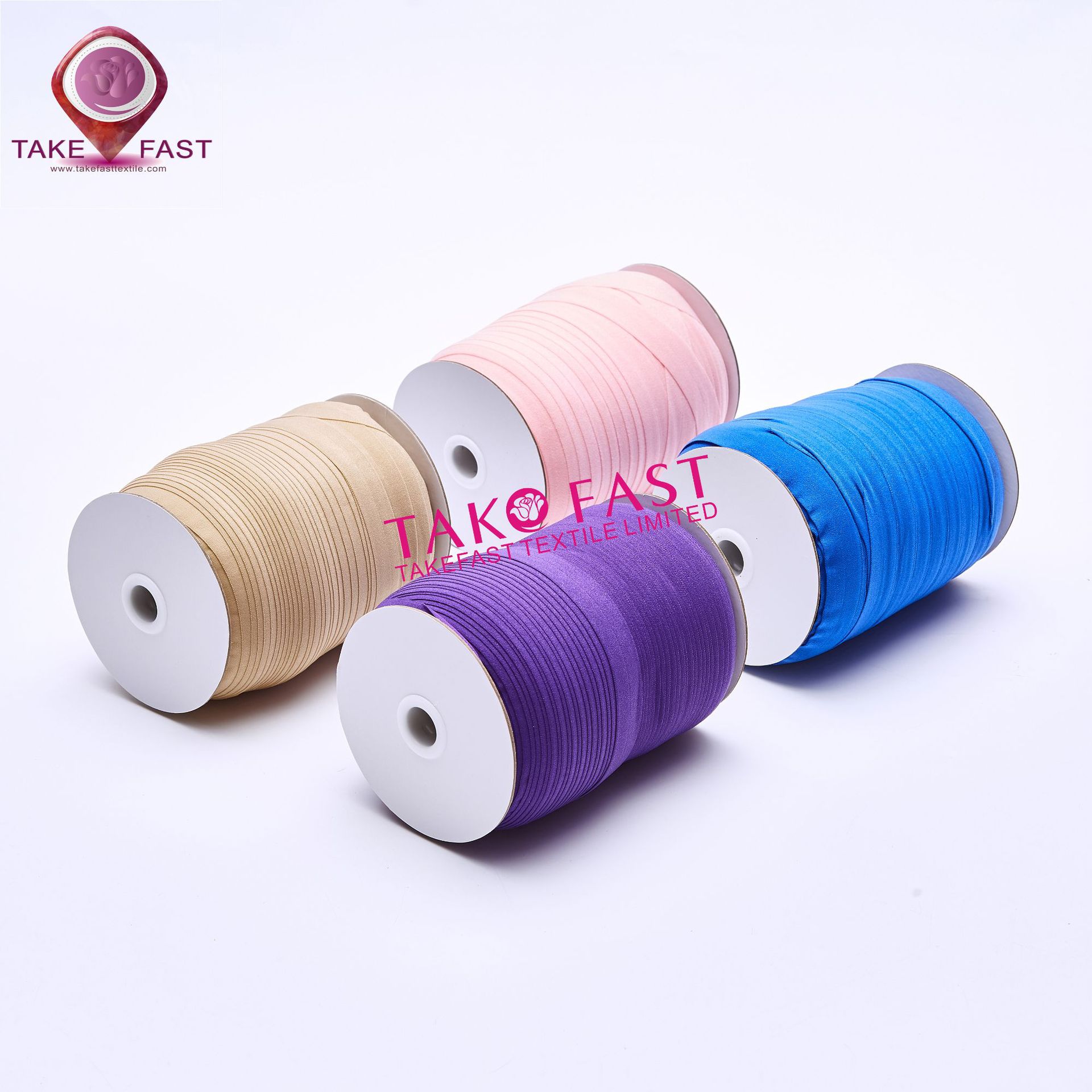 现货彩色黑白2CM内衣弹力包边条松紧带 对折包边橡筋 尼龙包边带