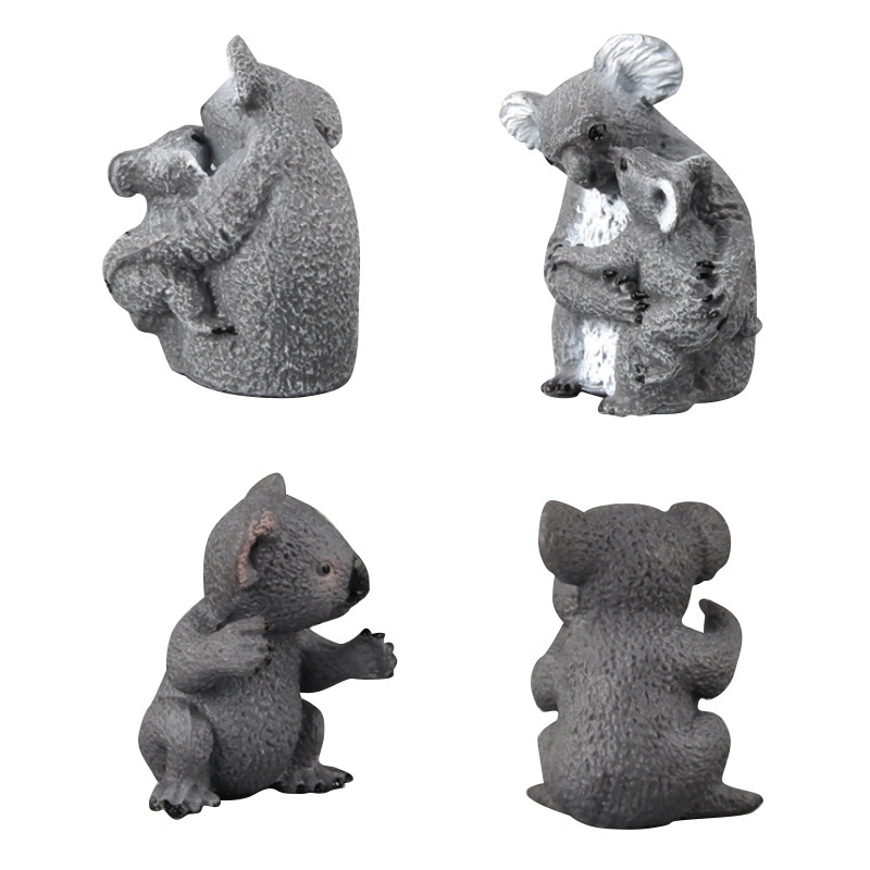 Amazon simulación sólida hojas abraza Australia koala oso modelo de vida silvestre juguetes decorativos estáticos hechos a mano