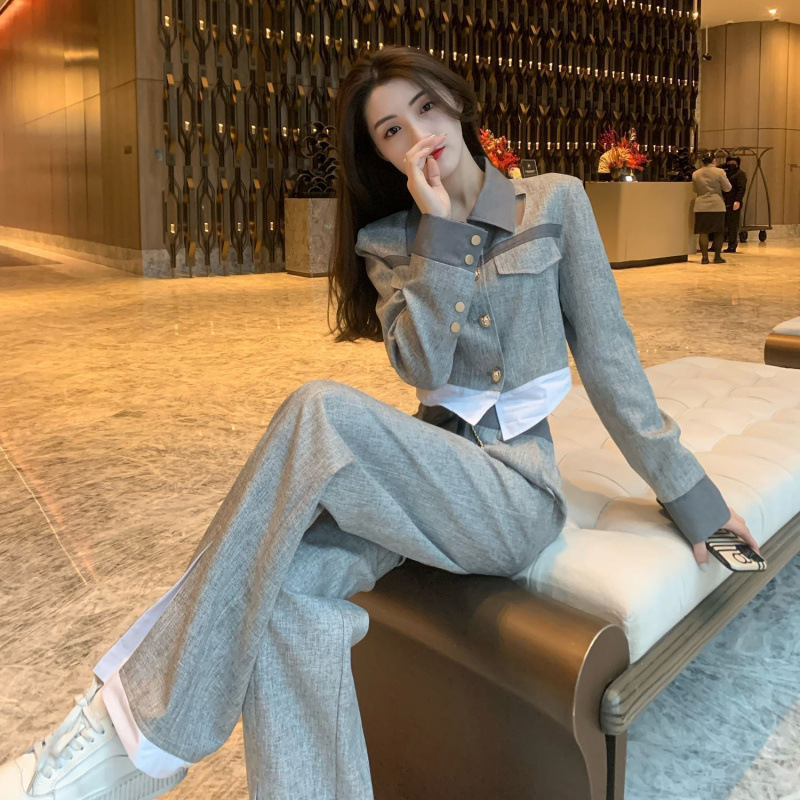 2025年新款时尚洋气感休闲两件套秋季女装小香风套装女秋冬|undefined