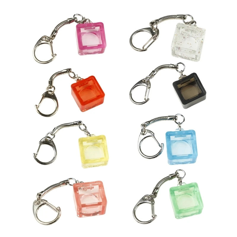Mechanical Keyboard Button Shaft Decompression Personalized Single Port Transparent with Lock Keychain Lobster Clasp Red Black Yellow Blue Green Pink