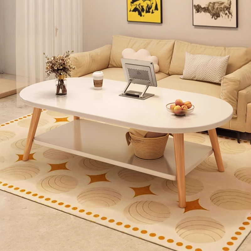 Mesa de té sala de estar doméstica pequeña casa de doble piso simple alquiler de casa simple sofá creativo dormitorio mesa de té