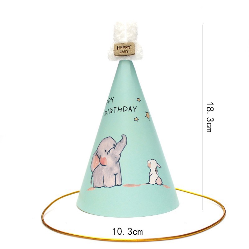 Sombreros de cumpleaños de embalaje independiente, sombreros de fiesta, sombreros de punta, sombreros de fiesta para bebés, sombreros de pastel