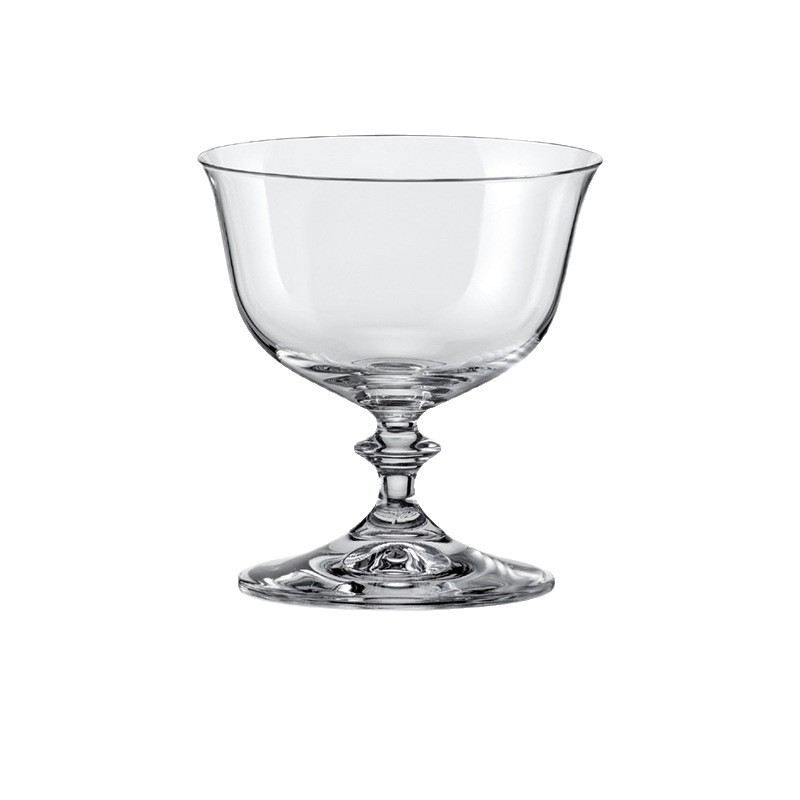 Taza de helado de cristal sin plomo importada de la República Checa LOGO personalizada taza de postre europea en stock al por mayor personalizada