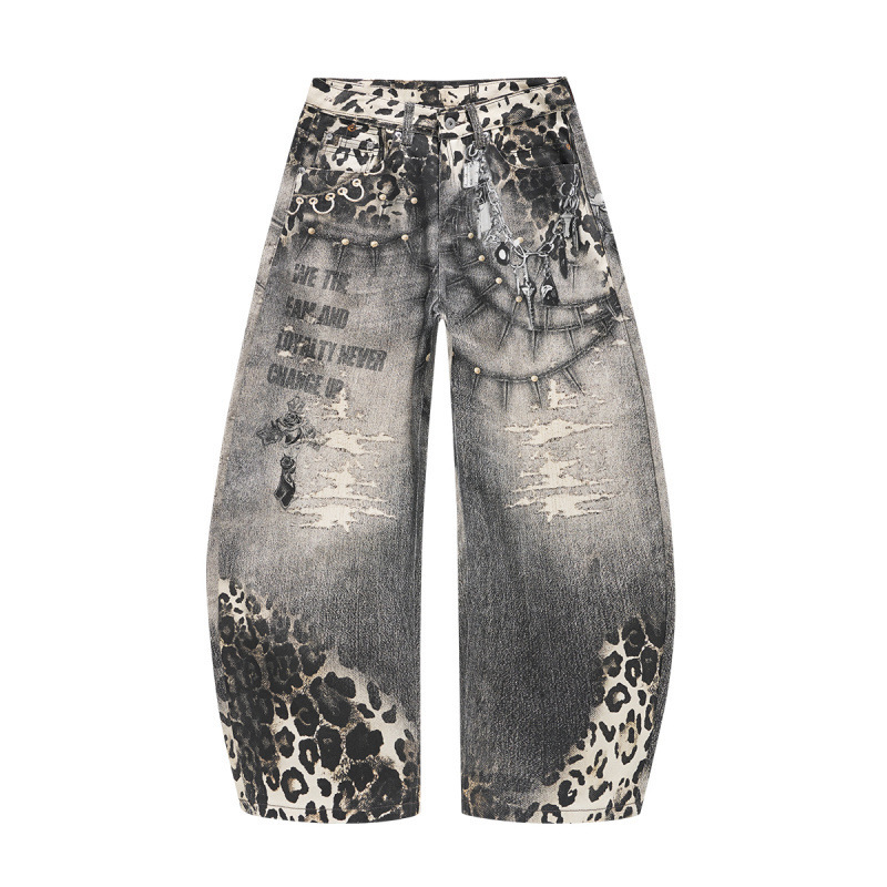 2026 New Trendy Brand Washed Black-Grey Scythe Jeans for Men 2026 New Trendy Brand Washed Black-Grey Scythe Jeans for Men