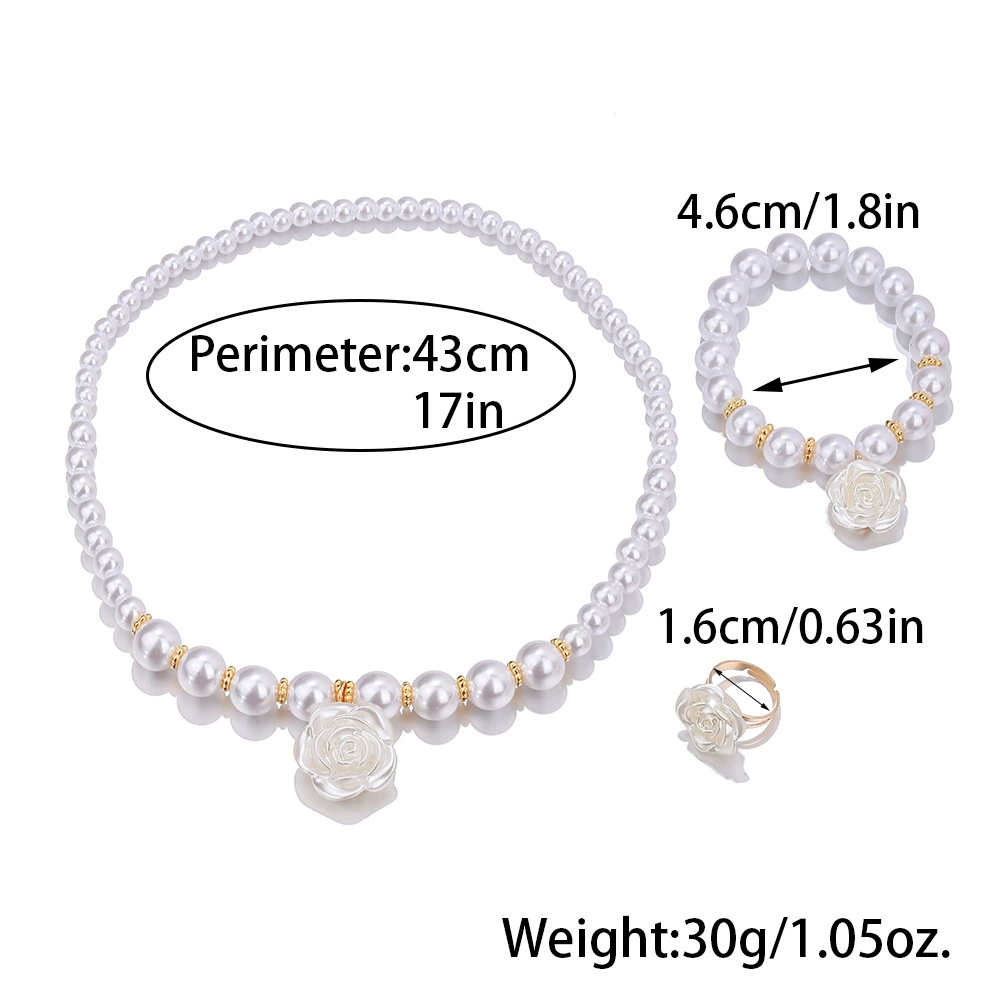 Ожерелье из жемчуга, бисер bracelet ручной работы, чай в горах, кольцо, детский набор, аксессуар, (跨境 торговля), стиль Chanel, простой и элегантный дизайн