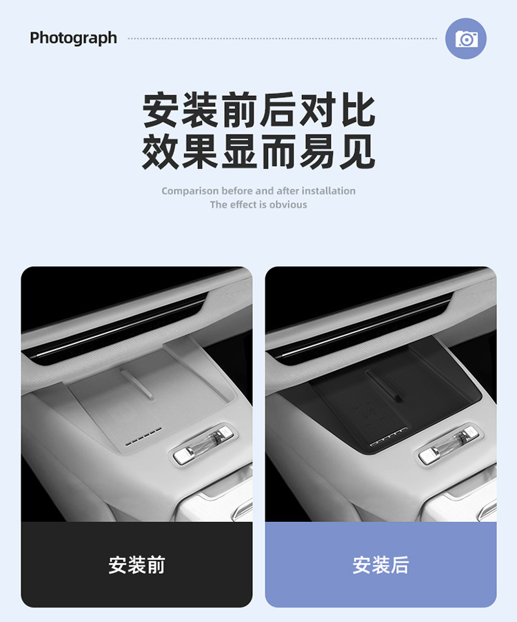 Suitable for 26 Volvo Xc70 Wireless Charging Silicone Anti-Slip Mats, Central Control Protection, Car-Specific Modification Accessories