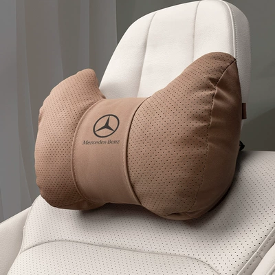 Suitable for Mercedes-Benz Headrest, Waist Support, Neck Pillow, E/C-Class Glc/Glb Seat E300Lc260L Car Interior Decoration Supplies (Headrest) - horn-style-chestnut-brown-mercedes-benz-headrest-set