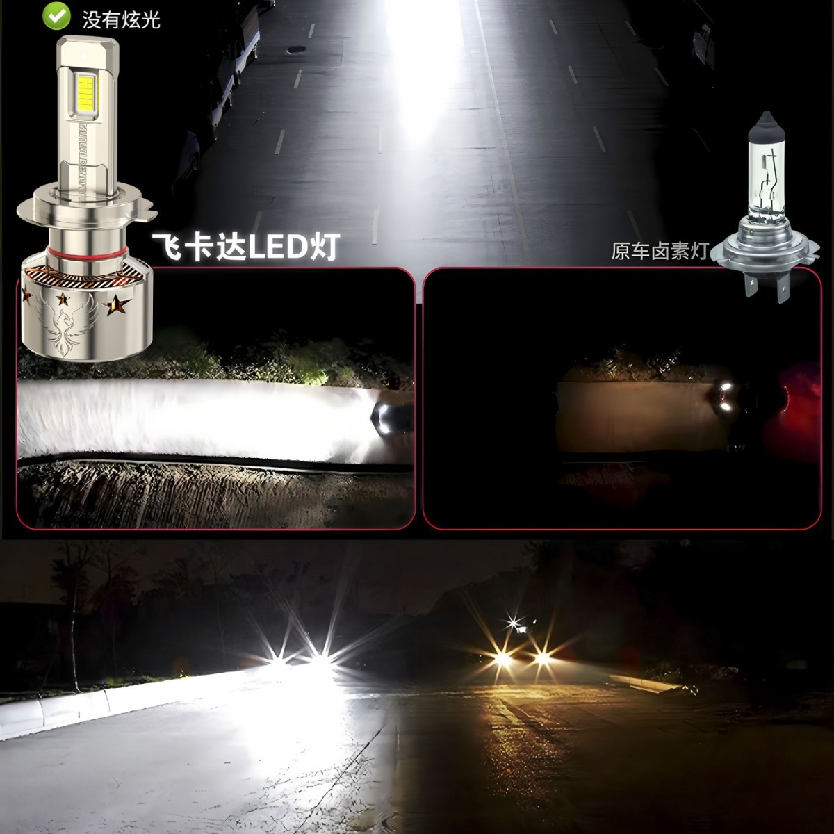 Transfronterizos dedicados a JUDUN 140W LED faro 12V24V LED lámpara H7H3H1 lámpara de automóvil H4 alta potencia