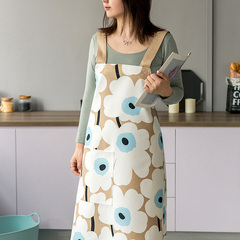 芬蘭設計師同款圍裙防水無袖圍裙家居烘焙圍裙家用廚房圍裙時尚榕