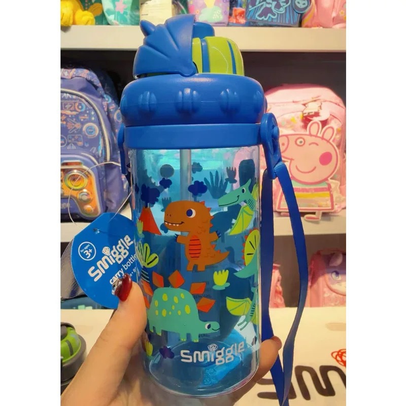 Australian smiggle taza de agua pajita plástico para niños estudiantes ligero y transparente taza de mano botella de agua de alto valor