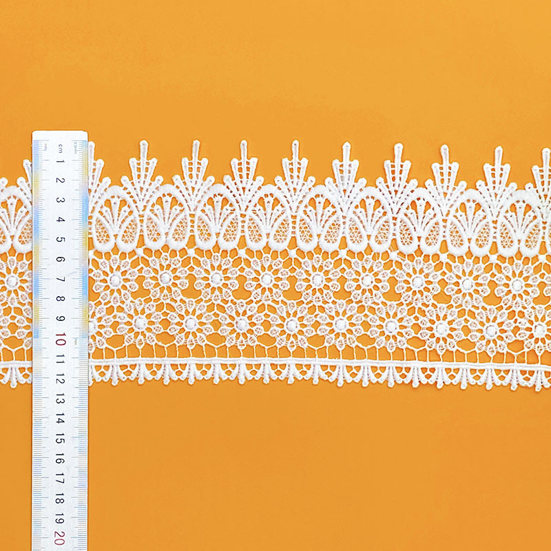 encaje soluble en agua para el hogar decoración suave joyas de mujer DIY bordado unilateral hueco leche código de barras accesorios de ropa