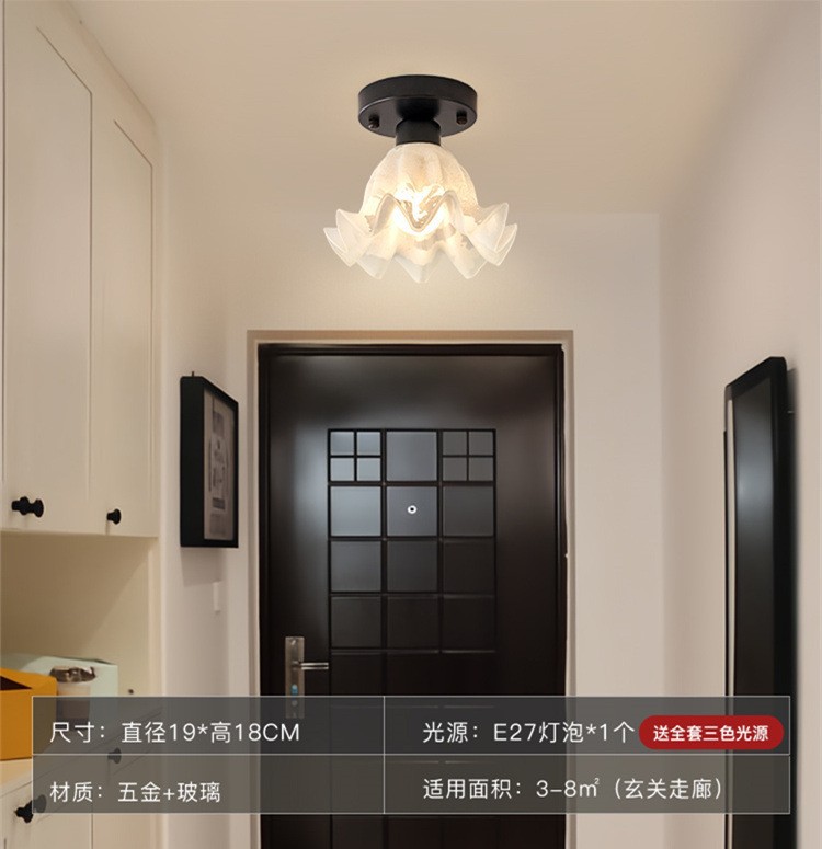 Lámpara de viento retro americana medieval pastoral orquídea flores lámpara de sala de estar negro dormitorio principal lámpara de comedor iluminación de atmósfera