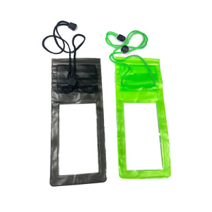 Hanging Neck Three-Strip Velcro 360-Degree Mobile Phone Waterproof Bag Touch Screen Pvc Transparent Swimming Waterproof Case Wholesale Printable