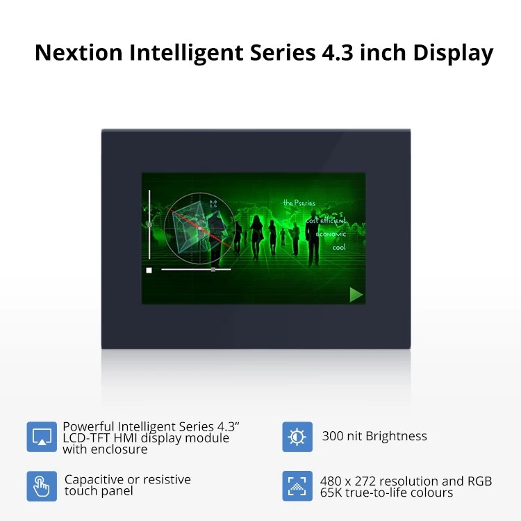 正品Nextion 4.3寸带壳电容屏/电阻屏 NX4827P043-011C-Y 011R-Y