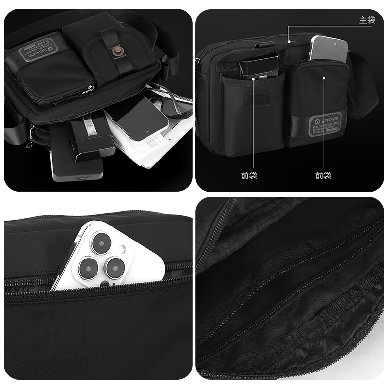 WEPOWER nuevo tipo de bolso de hombro para hombres, bolso de moda ligero, bolso casual para hombres, bolso pequeño, mochila deportiva