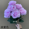 Cross -border simulation Dutch Rose 9 head curled rose foreign trade multi -headed flower background flower wall simulation flower beam wholesale