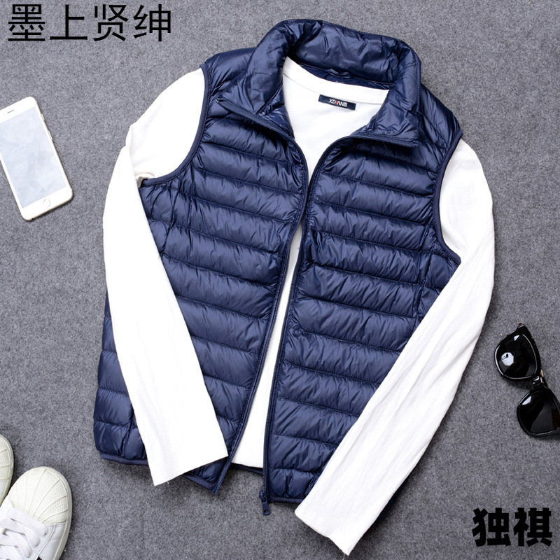 2023 otoño e invierno nuevo estilo chaleco de algodón de plumón ligero chaleco de algodón para hombre chaleco de algodón de talla grande chaqueta de plumón modelos de pareja