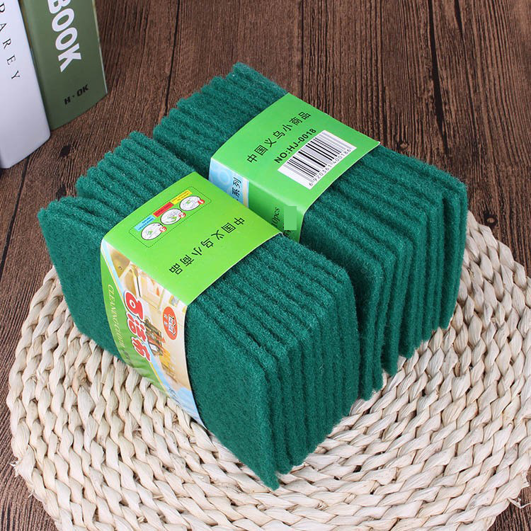 No sand dishwashing cloth 10 pieces of hard scouring cloth washing pot cloth sponge cloth kitchen is not easy to touch oil brush wholesale No sand dishwashing cloth 10 pieces of hard scouring cloth washing pot cloth sponge cloth kitchen is not easy to touch oil brush wholesale