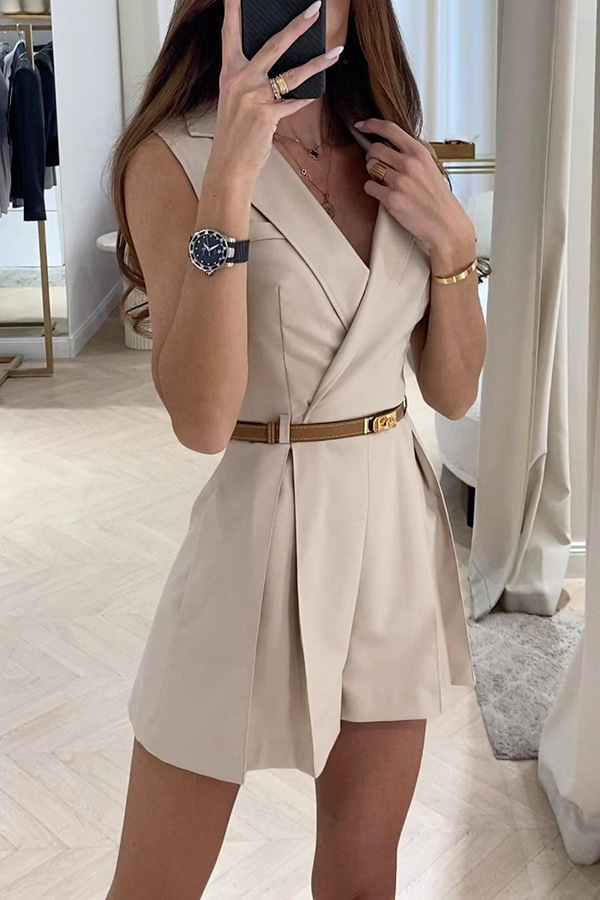 140g Weight Sleeveless Sleeve Length Shorts Pants Length Wholesale Women's Casual Simple Style Solid Color Daily