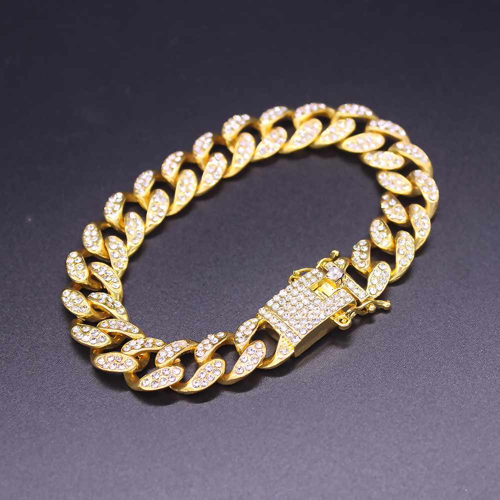 Bracciale da uomo a maglie cubane • Acciaio inossidabile di alta qualità • Impermeabile e ipoallergenico. Stile classico da strada, resistente e comodo. Simbolo di fiducia_voghion.com