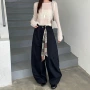 广州弯刀腰带休闲裤