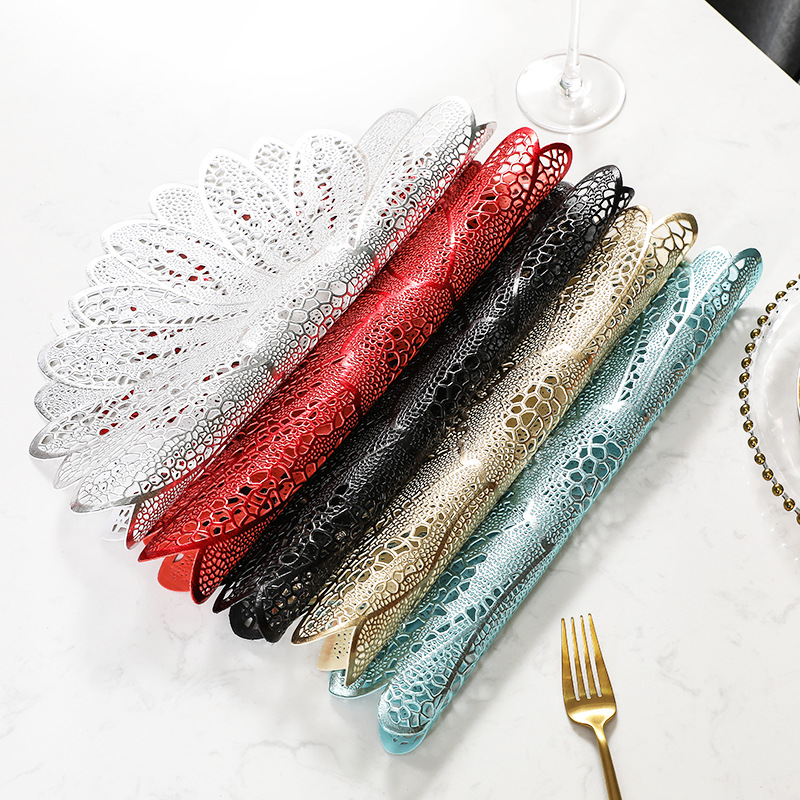 Nuevo espesado americano PVC comida occidental estera hotel restaurante giling aislado Mesa estera montaña rusa en stock entrega directa