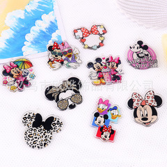 新しいルースパウダークロスボーダー漫画ミッキーかわいいペンダントジュエリーアクリルピンかわいい DIY パッチアクセサリー