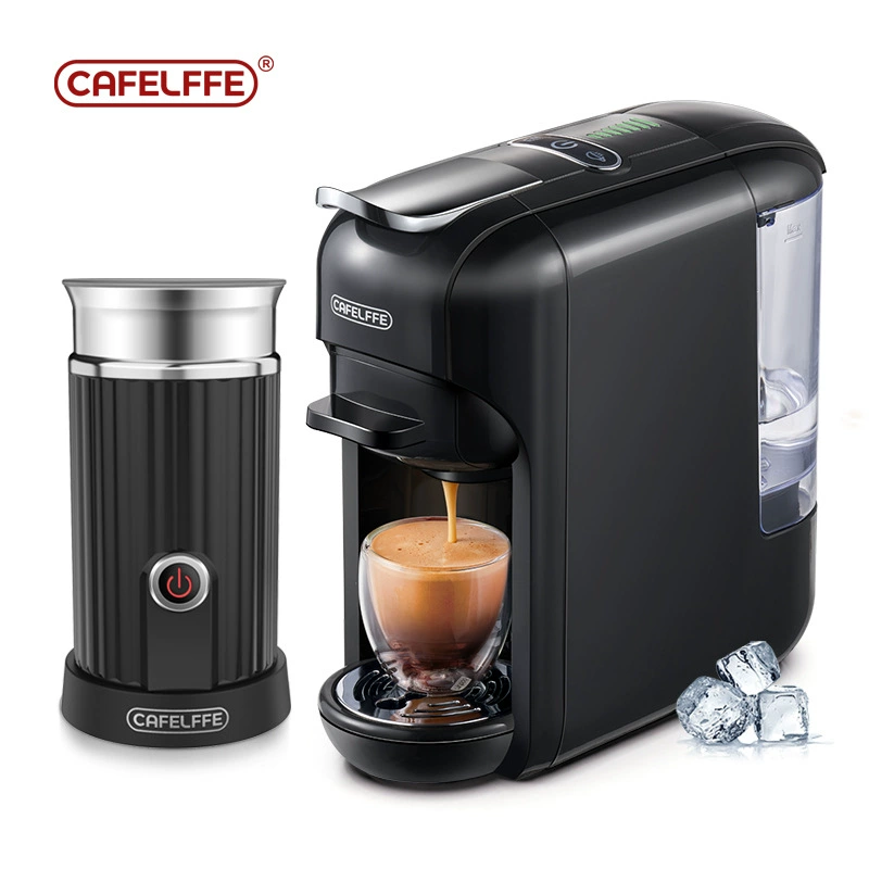 Capsule coffee machine (CAFELFFE) fully automatic, hot & cold, compact 32.5×15.2×29.6 cm