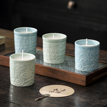 香薰外贸陶瓷杯蜡烛多种香味可选蜡烛杯亚马逊热卖香氛蜡多香可选