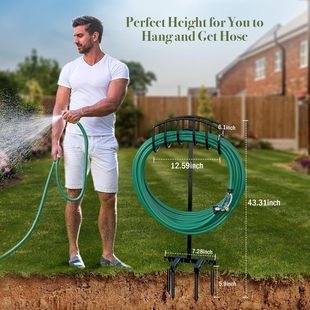 Iron Garden Hose Bracket Removable Carbon Steel Water Hose Holder Hose Hook Heavy Duty Hose Bracket Freestone