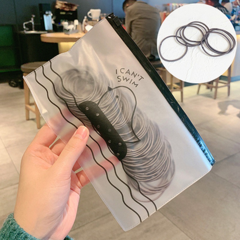 Estilo coreano simple cuerda de pelo de la muchacha de alta banda de goma elástica bolsa de aves banda de pelo sin costura básica cuerda de pelo tocado banda de pelo