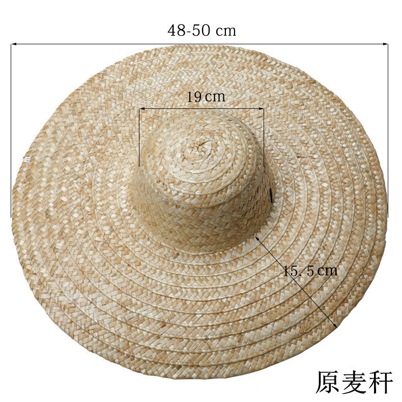 メーカー直供麦わら帽子麦わら帽子編み農業用農民大軒麦わら帽子日除け労働保護帽子男女夏大縁|undefined