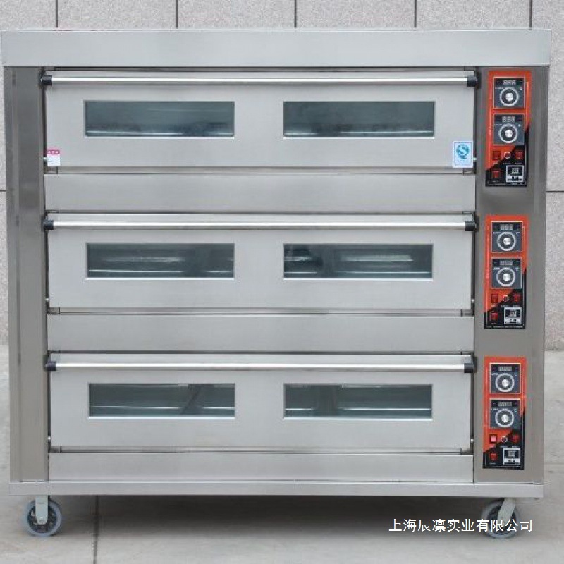 Biscuit Cake Baking Pizza Oven Commercial Large Three-Layer Fully Automatic Timing Household Electric Oven Gas
