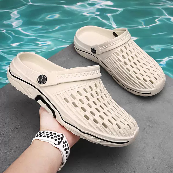 Men's Summer New Style Non-Slip Thick-Soled Breathable Soft-Soled Outdoor Clogs Beach Shoes