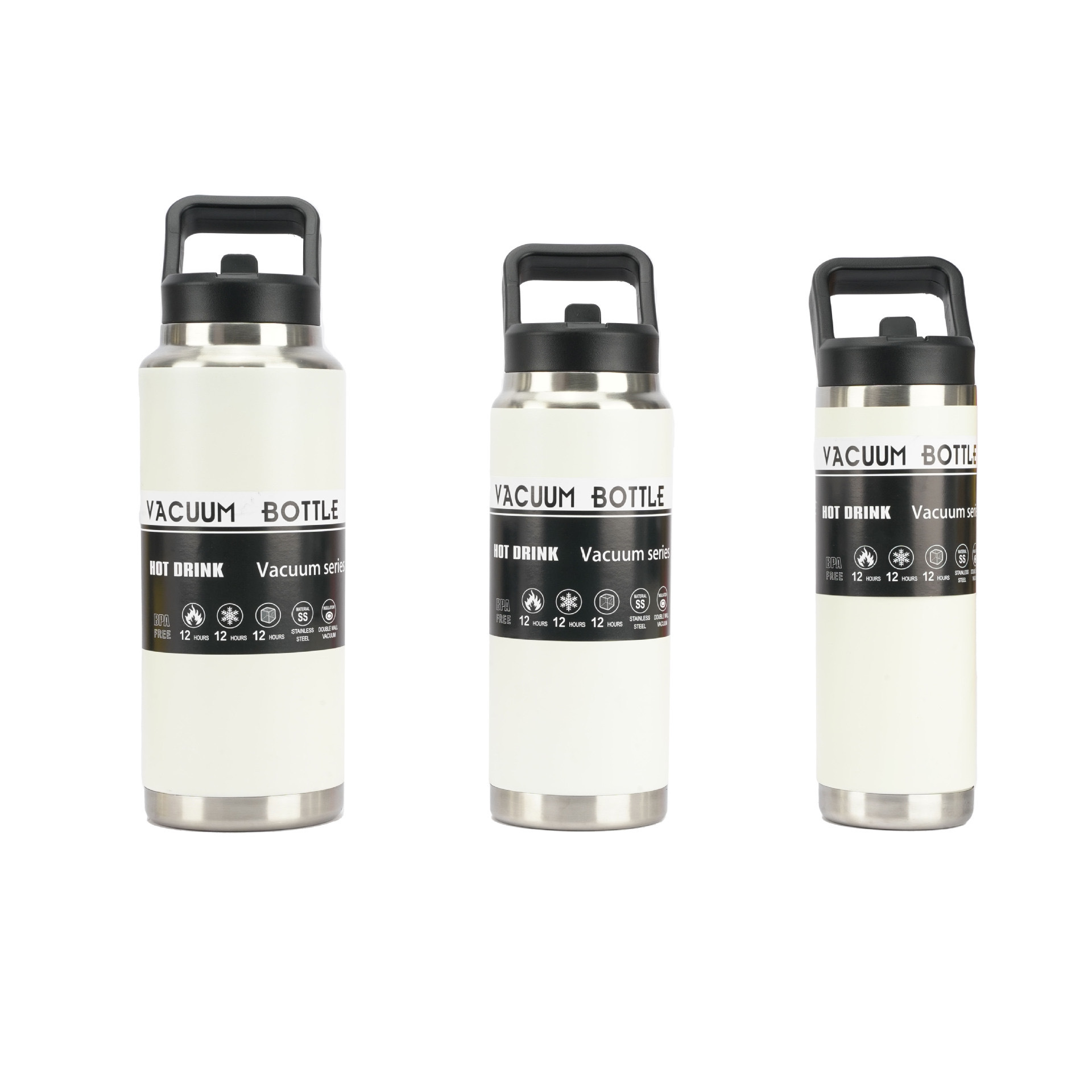 Taza termo de acero inoxidable 304 transfronteriza para deportes al aire libre olla espacial de montañismo al vacío de doble capa portátil de gran capacidad