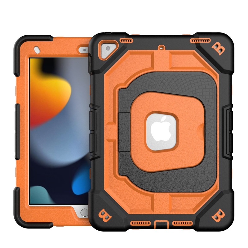 适用ipad 10.2 7-8-9代 三合一硅胶+PC防撞防摔儿童款大支架背带|undefined