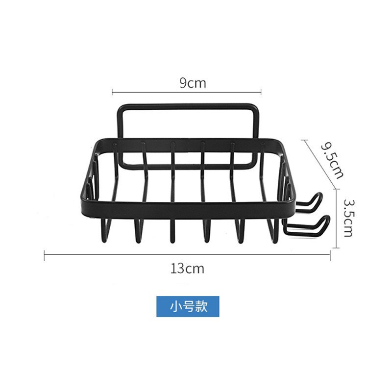 Estante de almacenamiento para baño, organizador de pared sin taladros para jabón y artículos de aseo.