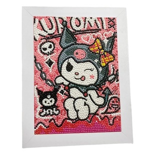 2023 new children's cartoon handmade diy Diamond stickers full diamond sticking Diamond painting brick coolomi cartoon with frame
