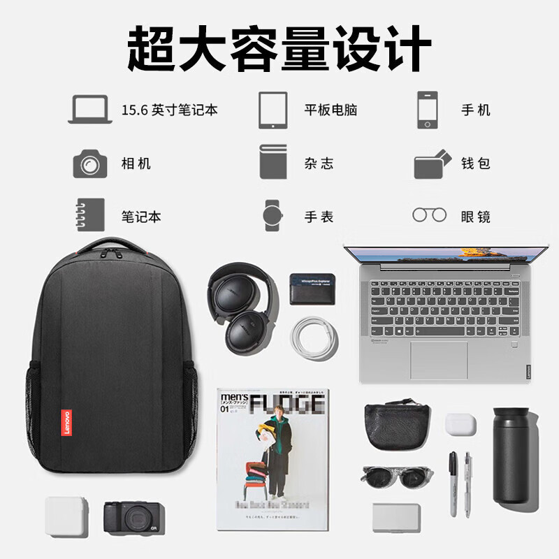 Lenovo レノボ ラップトップ バックパック メンズ 学生 コンピューター バッグ ブック 出張 ビジネス トラベル バッグ B41|undefined