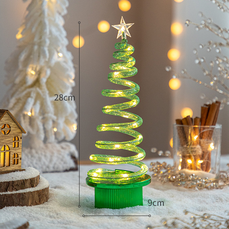Small green LED Christmas tree (spin -rotating)