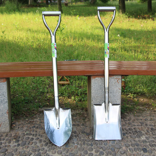 Wholesale wooden handle stainless steel carbon steel pointed shovel gardening wooden handle small shovel snow shovel digging tree planting pointed shovel flower planting