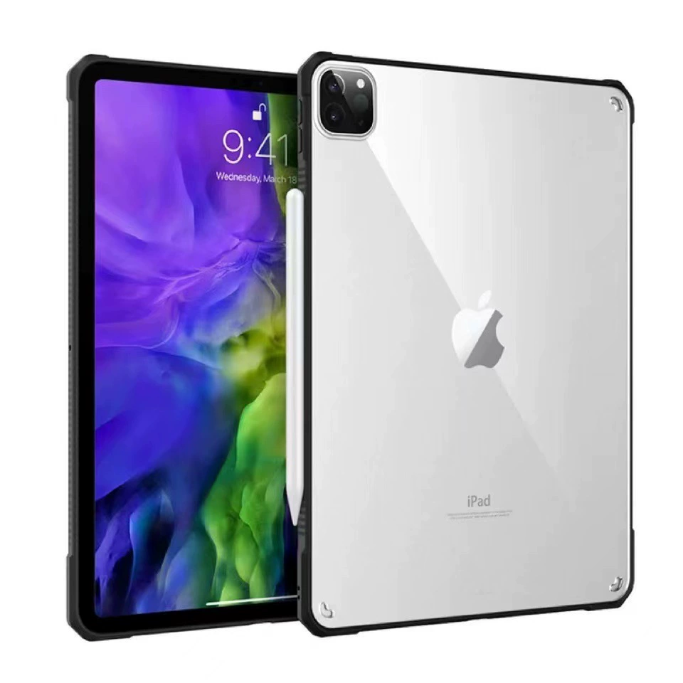 Применимый защитный комплект для iPad Pro 11 дюймов AIR4/5 из прозрачного акрила, прочное основание 10.2, мягкий край, чехол 12.9