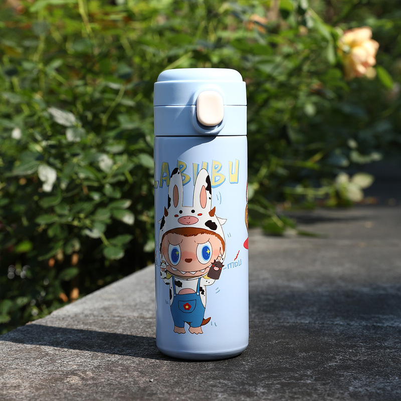 Amazon labubu エンドウ豆カップ高見えとかわいい子供用バウンスカップ 304 ステンレス鋼魔法瓶カップカスタマイズ|undefined